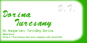 dorina turcsany business card